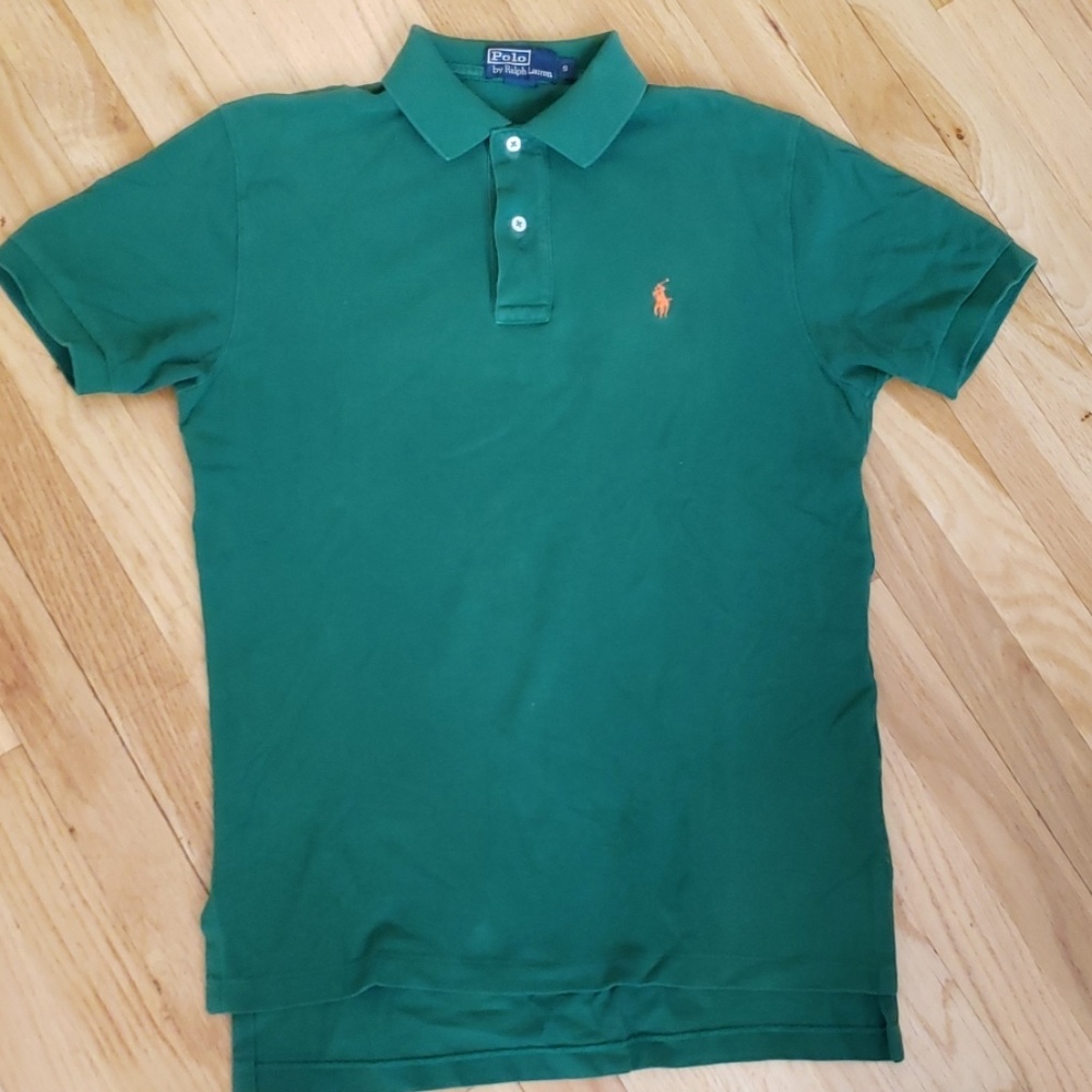 Ralph Lauren Polo Shirt - Green (Size S slim fit)